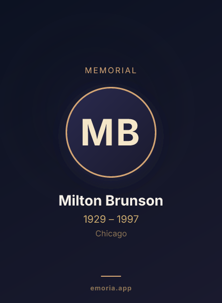 Memorial portrait of Milton Brunson