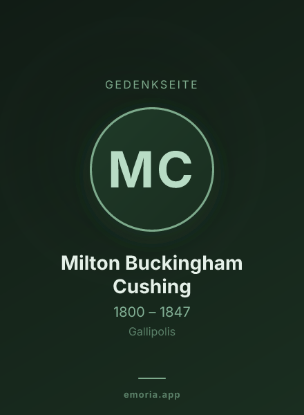 Gedenkportrait von Milton Buckingham Cushing