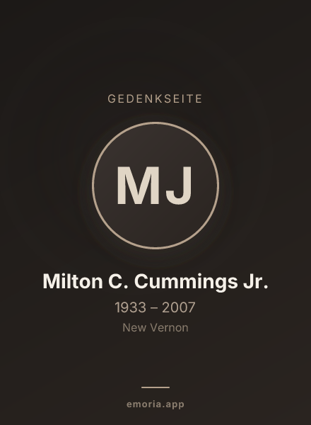 Gedenkportrait von Milton C. Cummings Jr.