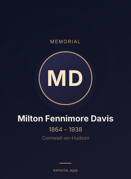 Memorial portrait of Milton Fennimore Davis