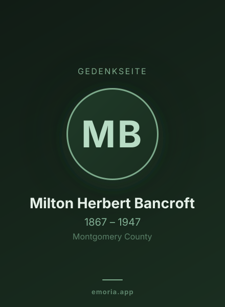 Gedenkportrait von Milton Herbert Bancroft