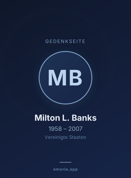 Gedenkportrait von Milton L. Banks