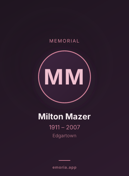 Memorial portrait of Milton Mazer