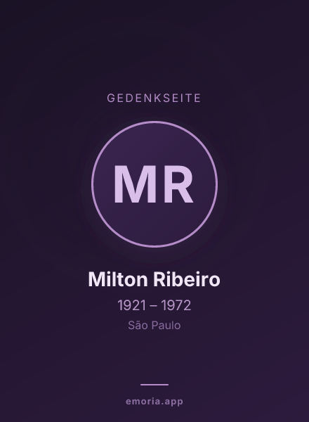 Gedenkportrait von Milton Ribeiro
