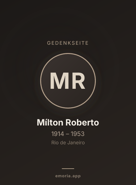 Gedenkportrait von Mílton Roberto