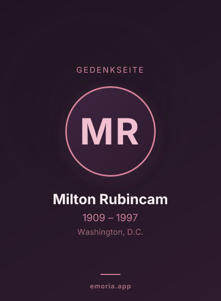 Gedenkportrait von Milton Rubincam