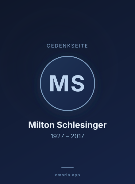 Gedenkportrait von Milton Schlesinger