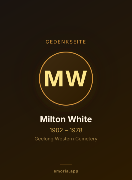 Gedenkportrait von Milton White