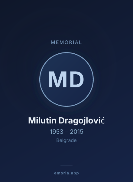 Memorial portrait of Milutin Dragojlović
