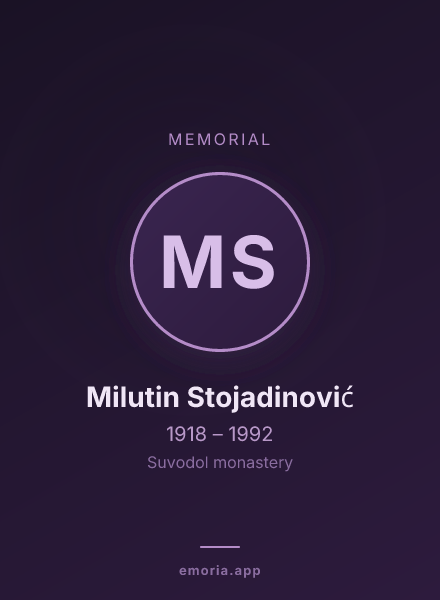 Memorial portrait of Milutin Stojadinović