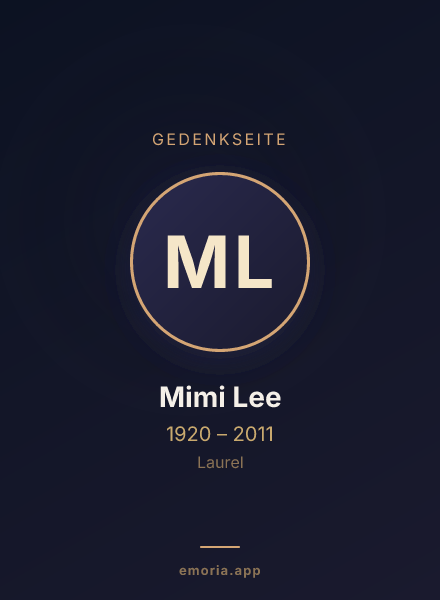 Gedenkportrait von Mimi Lee