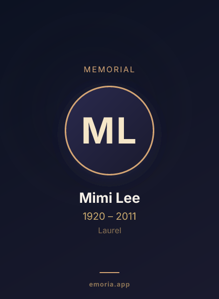 Memorial portrait of Mimi Lee