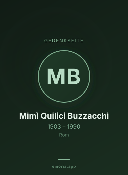 Gedenkportrait von Mimì Quilici Buzzacchi