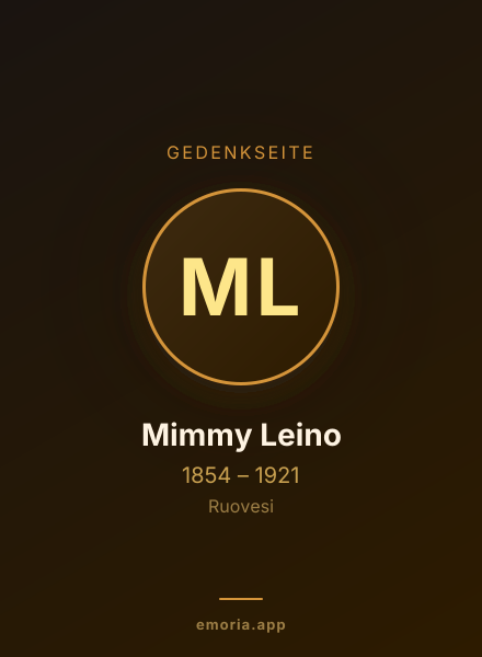 Gedenkportrait von Mimmy Leino