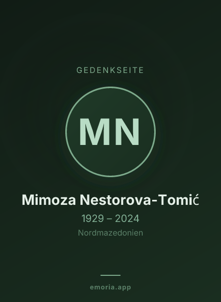 Gedenkportrait von Mimoza Nestorova-Tomić