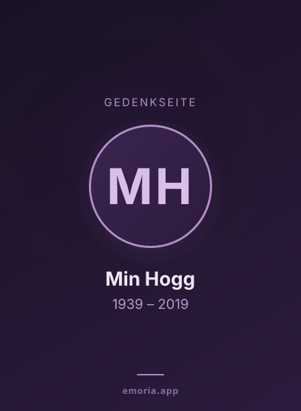 Gedenkportrait von Min Hogg