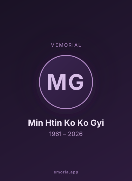 Memorial portrait of Min Htin Ko Ko Gyi
