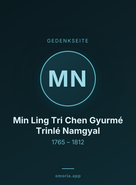 Gedenkportrait von Min Ling Tri Chen Gyurmé Trinlé Namgyal