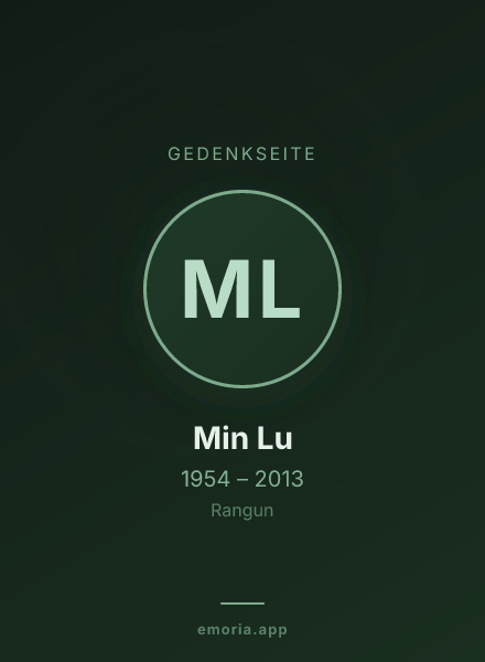 Gedenkportrait von Min Lu