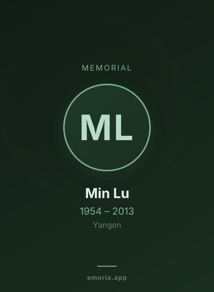 Memorial portrait of Min Lu