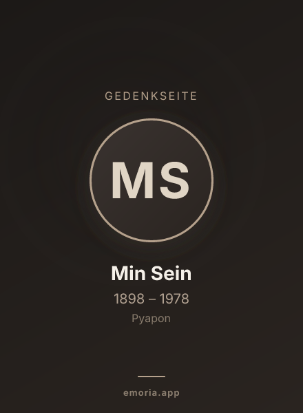 Gedenkportrait von Min Sein