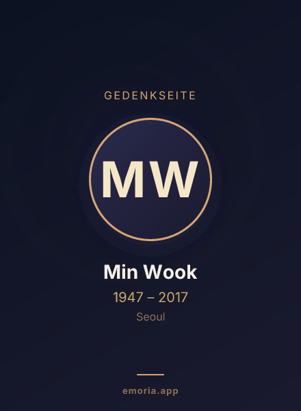 Gedenkportrait von Min Wook