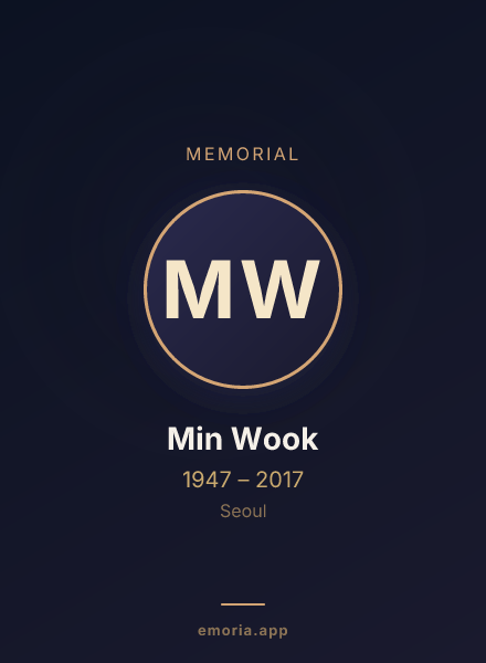 Memorial portrait of Min Wook