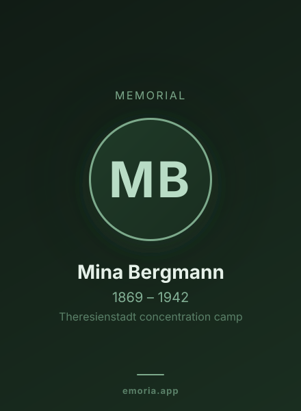 Memorial portrait of Mina Bergmann