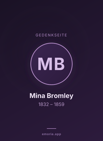 Gedenkportrait von Mina Bromley