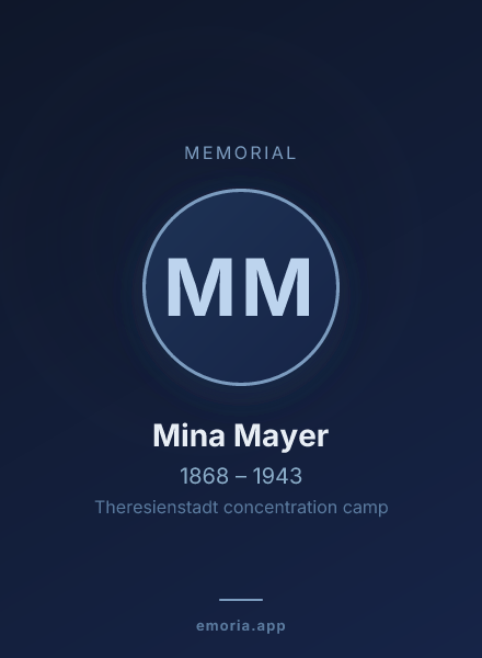 Memorial portrait of Mina Mayer