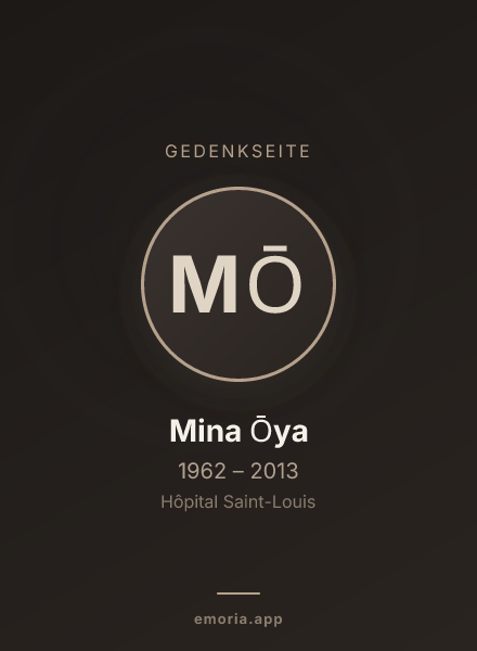 Gedenkportrait von Mina Ōya