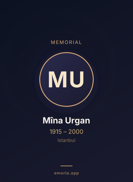 Memorial portrait of Mîna Urgan