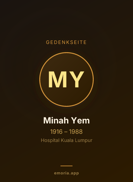 Gedenkportrait von Minah Yem