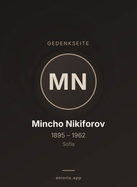 Gedenkportrait von Mincho Nikiforov