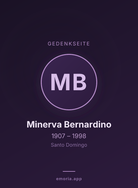Gedenkportrait von Minerva Bernardino