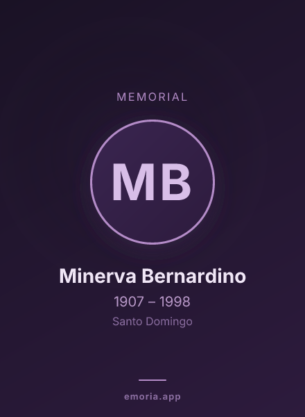 Memorial portrait of Minerva Bernardino