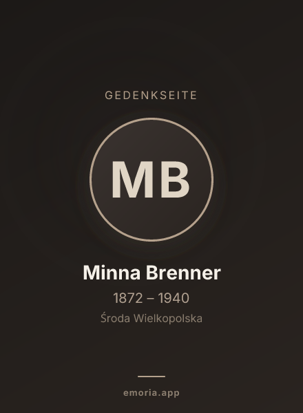 Gedenkportrait von Minna Brenner