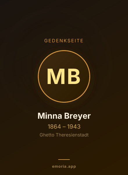 Gedenkportrait von Minna Breyer