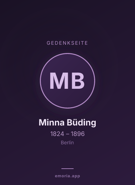 Gedenkportrait von Minna Büding