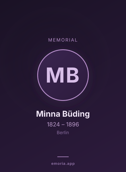 Memorial portrait of Minna Büding