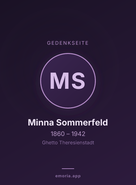 Gedenkportrait von Minna Sommerfeld