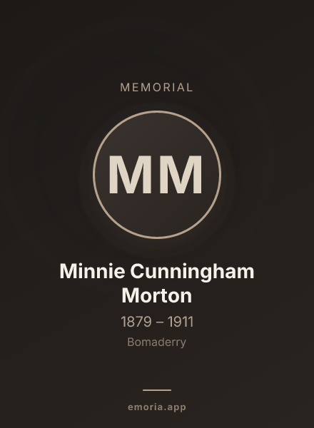 Memorial portrait of Minnie Cunningham Morton