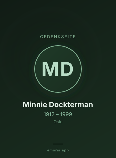 Gedenkportrait von Minnie Dockterman