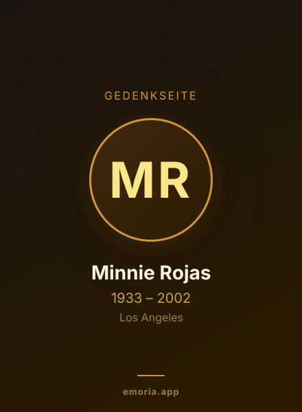 Gedenkportrait von Minnie Rojas