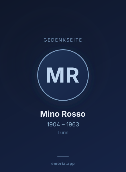Gedenkportrait von Mino Rosso
