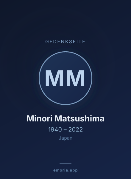 Gedenkportrait von Minori Matsushima