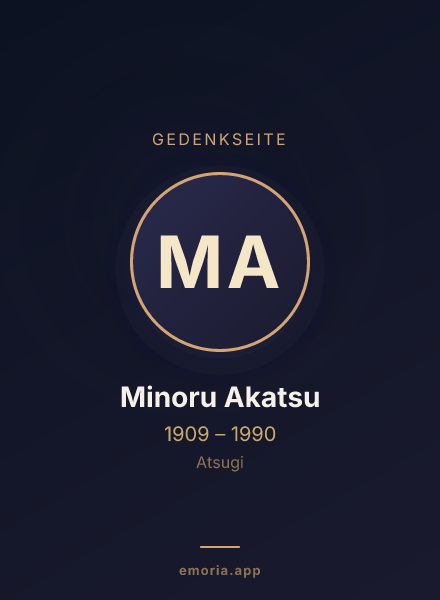 Gedenkportrait von Minoru Akatsu