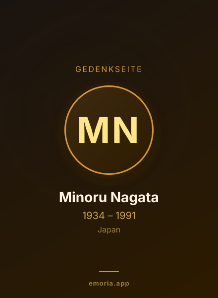 Gedenkportrait von Minoru Nagata