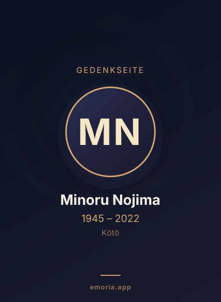 Gedenkportrait von Minoru Nojima