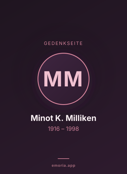 Gedenkportrait von Minot K. Milliken
